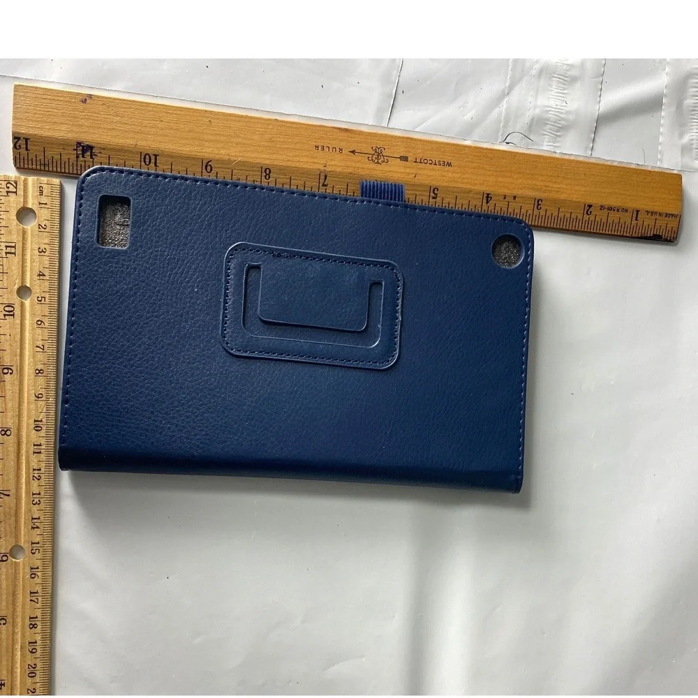 Blue Faux Leather‎ Tablet Case Stand Cover for 7 inch Tablets